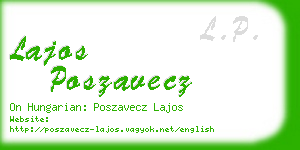 lajos poszavecz business card